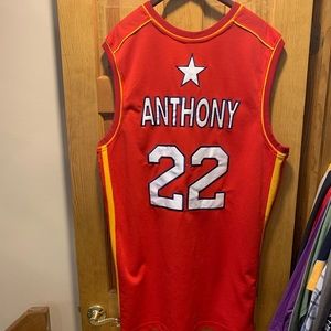 Carmelo Anthony Oak Hill Academy Red Jersey Rare